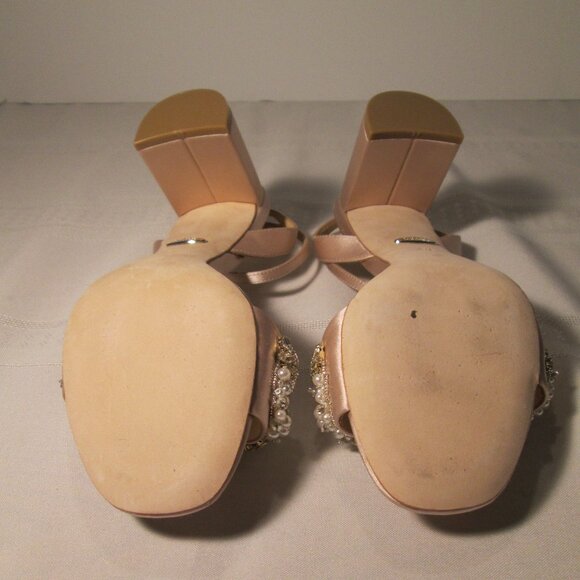 Badgley Mischka Clara Embellished Strap Evening Shoe Sz 6.5 - Picture 10 of 10